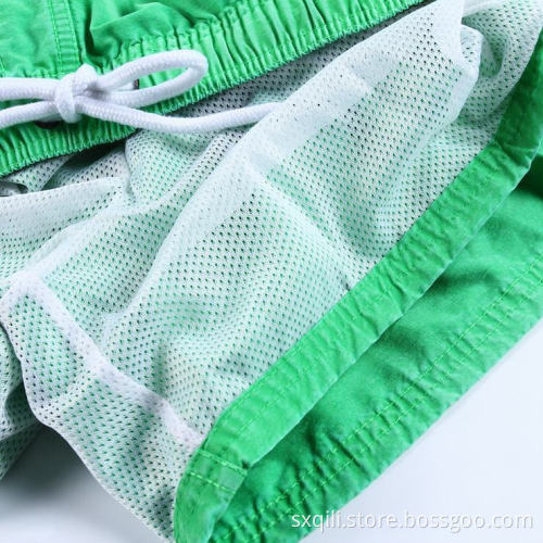 Green quick dry athletic mens shorts swimwear short